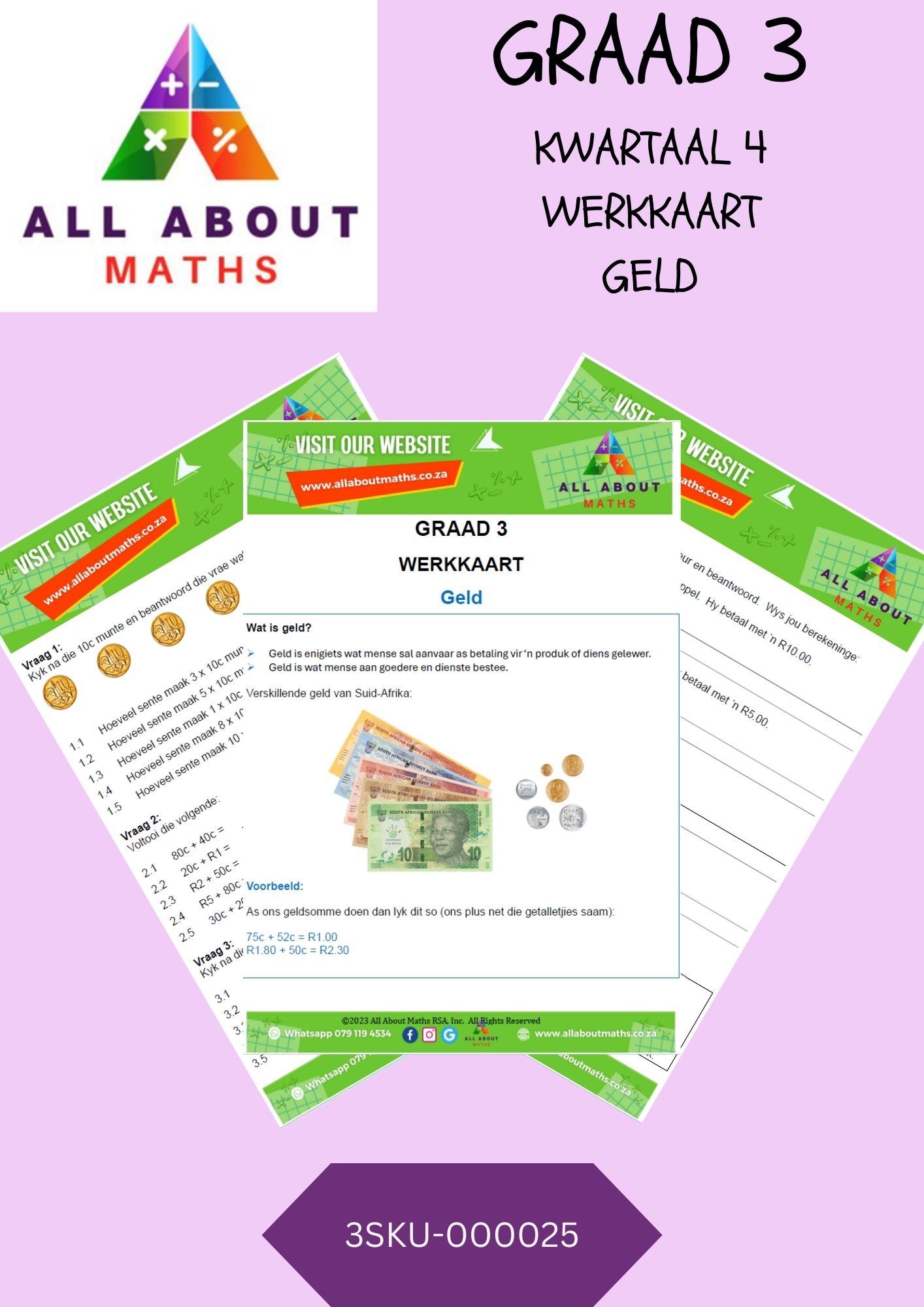 Graad 3 - Werkkaart: Geld 3SKU 000025