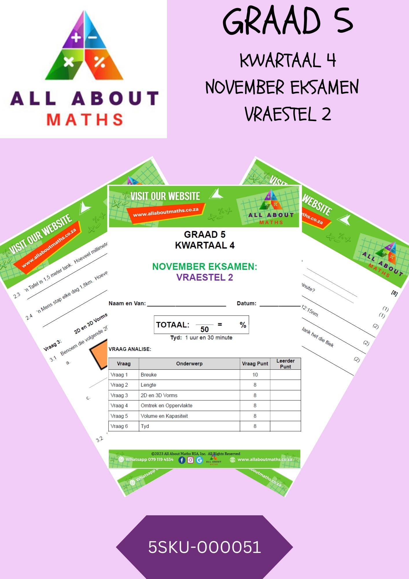 Graad 5 - Eksamen - November Vraestel 2 5SKU 000051